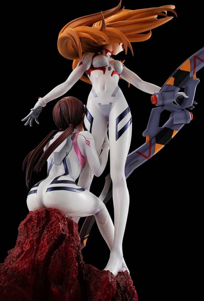 Rebuild of Evengelion Asuka Langley Shikinami and Makinami Mari Illustrious Statue