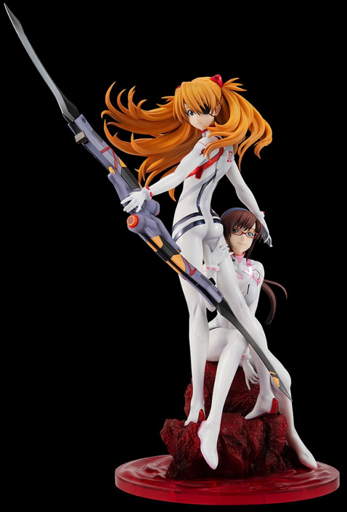 Rebuild of Evengelion Asuka Langley Shikinami and Makinami Mari Illustrious Statue